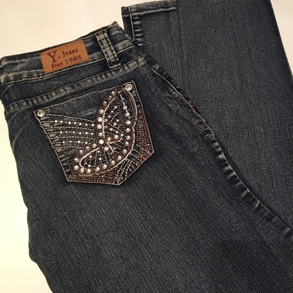 BLING BLING “Y”JEANS SIZE 7